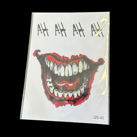 The Joker Smile Hand - Temporary Tattoo