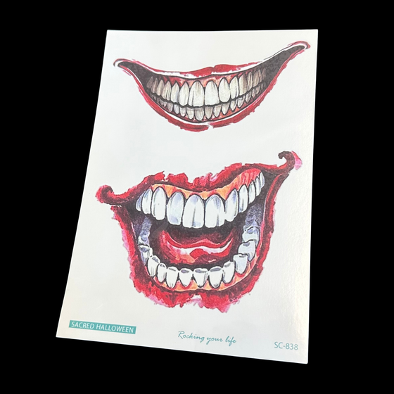 The Joker Smile Hand - Temporary Tattoo