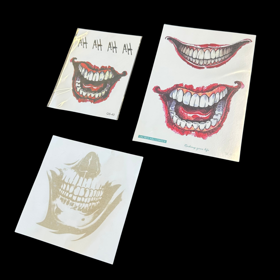 The Joker Smile Hand - Temporary Tattoo